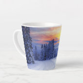 Tasse Latte Paysage hivernal (Angle gauche)
