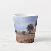 Tasse Latte Paysage pittoresque d'automne art original (Devant)