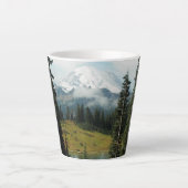 Tasse Latte Paysage pittoresque du Mont Rainier (Devant)