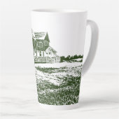 Tasse Latte Paysage rural maison de ferme de style coupe (Angle droit)