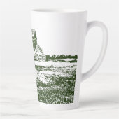 Tasse Latte Paysage rural maison de ferme de style coupe (Droite)