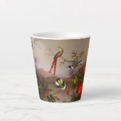 Tasse Latte Paysage tropical avec dix colibris (Devant)