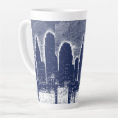 Tasse Latte Paysage urbain de Big City Night Lights (Angle gauche)