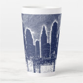 Tasse Latte Paysage urbain de Big City Night Lights (Devant)