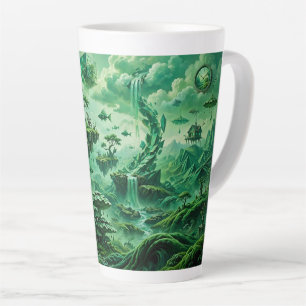 Tasse Latte Paysages surréalistes de rêves d'émeraude - Nuance