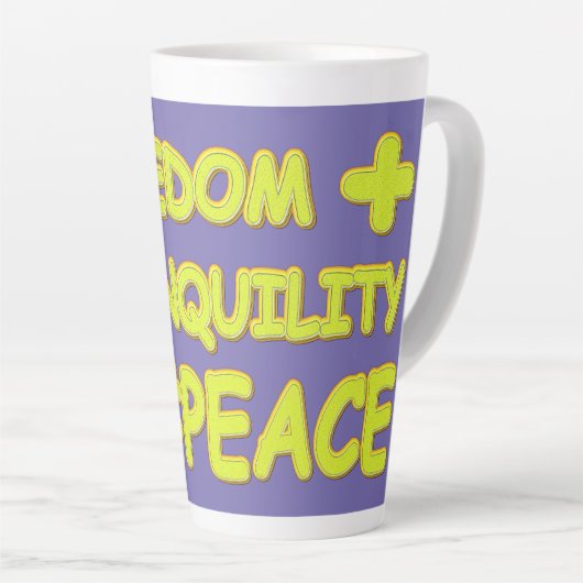 Tasse Latte "PEACE FORMULA EQUATION" Joli design. Commandez dè (Angle droit)