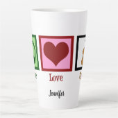 Tasse Latte Peace Love Cello (Devant)