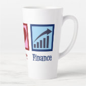 Tasse Latte Peace Love Finance (Droite)
