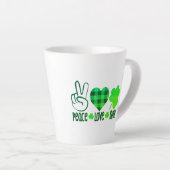 Tasse Latte Peace Love Irish-60682 (Angle droit)