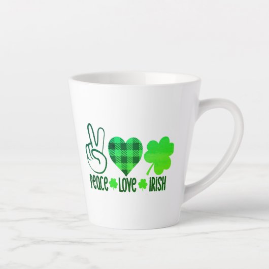 Tasse Latte Peace Love Irish-60682 (Droite)