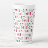 Tasse Latte Peace Love Joy (Devant)