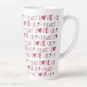 Tasse Latte Peace Love Joy (Droite)