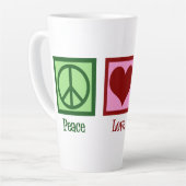 Tasse Latte Peace Love Obstetrics Cute OBGYN Office (Angle gauche)