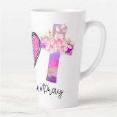 Tasse Latte Peace Love Priez (Droite)