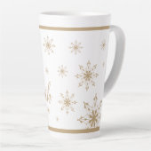 Tasse Latte Peace on Earth Gold Stars Christmas (Angle droit)