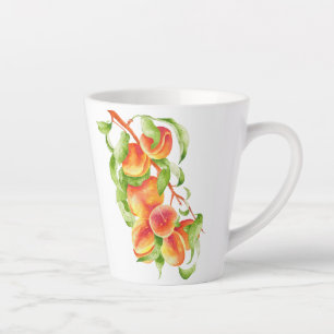 Tasse Latte 'Peach Paradise' sur une petite boug en latte