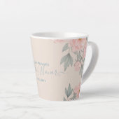 Tasse Latte Peach Peonies Sage Floral Budget Mariage (Angle droit)