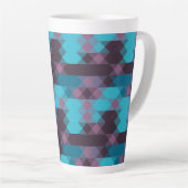 Tasse Latte peacock blue, purple, topaz blue and thunder (Angle droit)