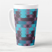 Tasse Latte peacock blue, purple, topaz blue and thunder (Angle gauche)