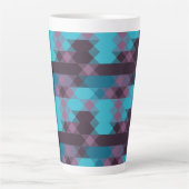 Tasse Latte peacock blue, purple, topaz blue and thunder (Devant)