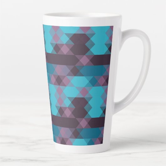 Tasse Latte peacock blue, purple, topaz blue and thunder (Droite)
