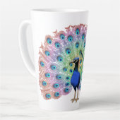 Tasse Latte Peacock coloré (Angle gauche)