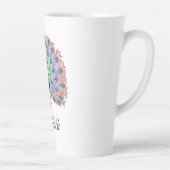 Tasse Latte Peacock coloré personnalisé (Droite)
