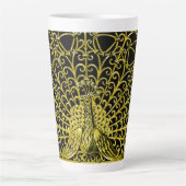 Tasse Latte Peacock Gold Art Nouveau (Devant)