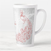 Tasse Latte Peacock rose Personnalisé (Droite)