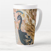 Tasse Latte Peacocks Gold Parties scintillant Love Blush Rose (Angle droit)