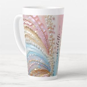 Tasse Latte Pearlescent Peint Pearls Coques