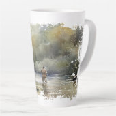 Tasse Latte Pêche à la mouche désorganisée (Angle droit)