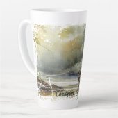 Tasse Latte Pêche à la mouche désorganisée (Angle gauche)