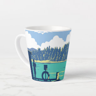 Tasse Latte Pêche à Mapua
