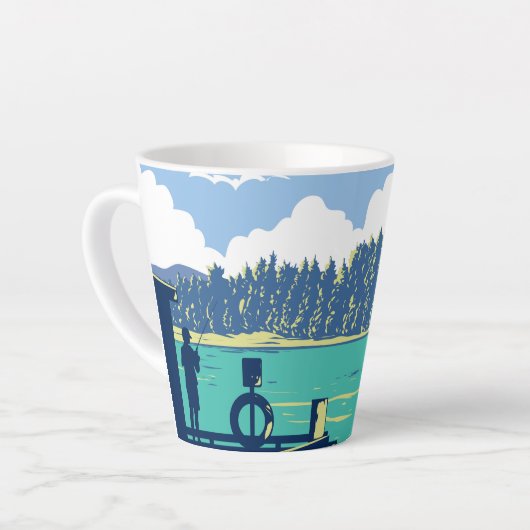 Tasse Latte Pêche à Mapua (Angle gauche)