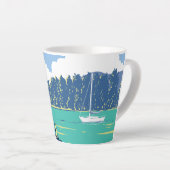 Tasse Latte Pêche à Mapua (Angle droit)