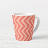 Tasse Latte Pêche et canneberge Chevron (Angle droit)