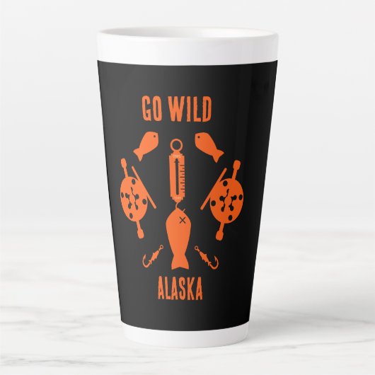 Tasse Latte Pêche saumon Alaska (Devant)