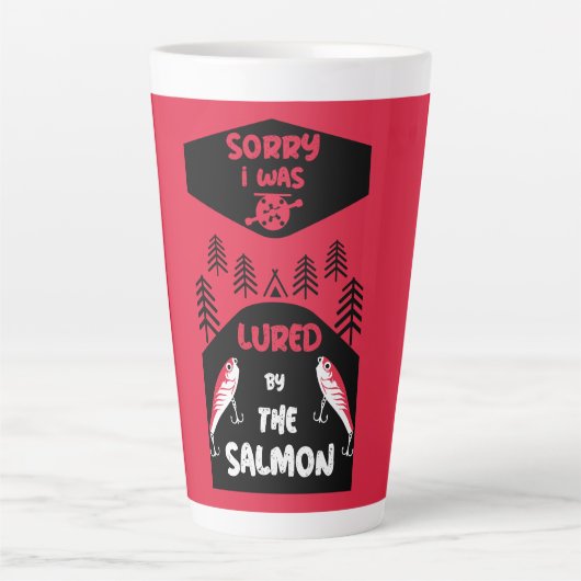 Tasse Latte Pêche saumon Canada (Devant)