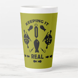 Tasse Latte Pêche sur la rivière sauvage