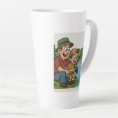 Tasse Latte Pêcher avec papa est amusant ! (Angle droit)