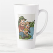 Tasse Latte Pêcher avec papa est amusant ! (Droite)