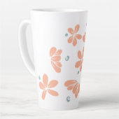 Tasse Latte Pêcher Pétale Florale initiale Musique (Angle gauche)