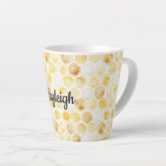 Tasse Latte Peigne jaune or (Angle droit)