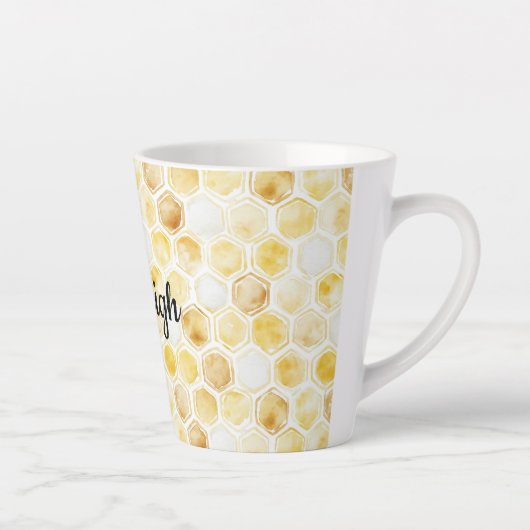 Tasse Latte Peigne jaune or (Droite)
