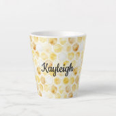 Tasse Latte Peigne jaune or (Devant)