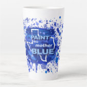 Tasse Latte "Peindre la Mère Bleue" Texas Ed. 2 latte (Devant)
