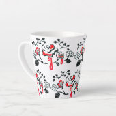 Tasse Latte Peindre Le Rouge Rose (Angle gauche)
