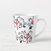 Tasse Latte Peindre Le Rouge Rose (Droite)