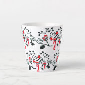 Tasse Latte Peindre Le Rouge Rose (Devant)